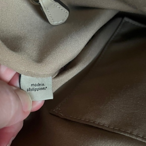 Coach Tan and Cream Checkered Tote Bag - Picture 13 of 13